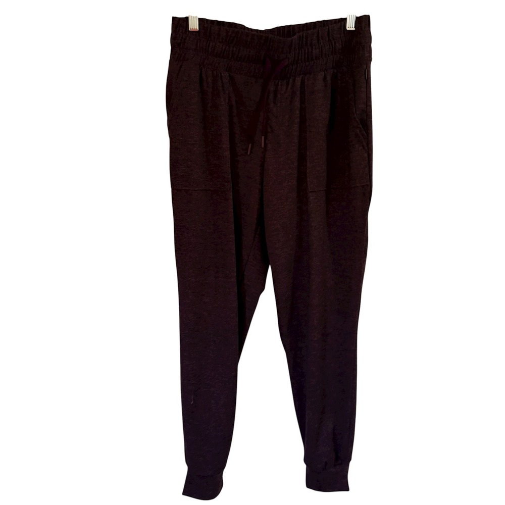 Mondetta Women's Jogger Pants M/M Deep Plum Heathered Athletic Comfort Fit